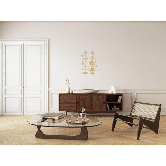 Mid Century Modern Abstract Wall Decor, Geometric Wood Art, Minimalist Stained Design