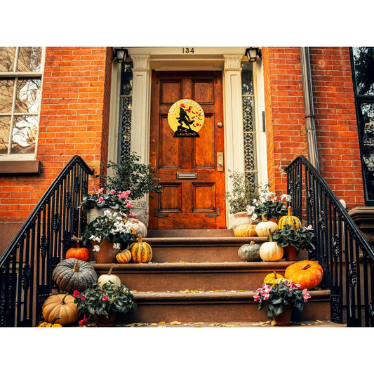 Happy Howloween Halloween Sign Personalized Halloween Werewolf Wall Decor with Family Name Rustic Wooden Door Sign