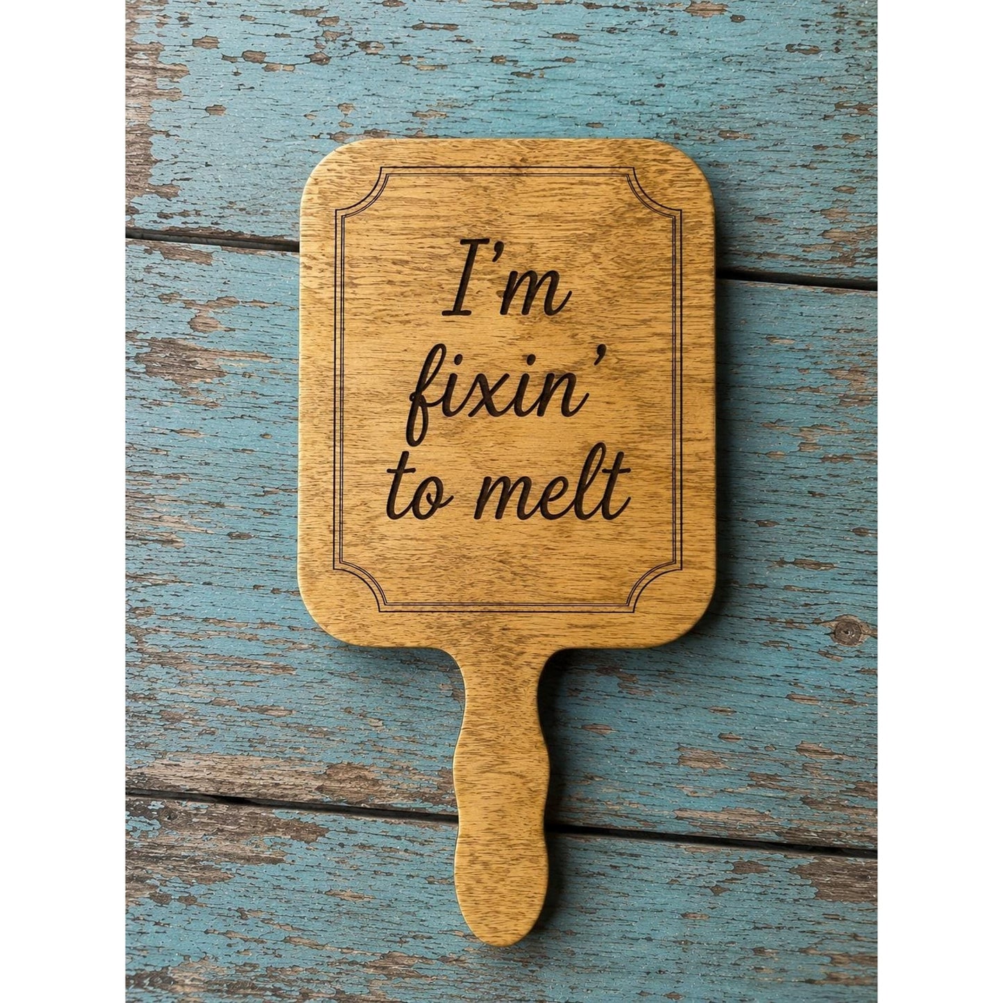 Funny Southern Hand Fan, Southern Saying Fan, Wooden Festival Fan, Country Humor Fan, Pool Party Fan, Summer Gift, Personalized Fan