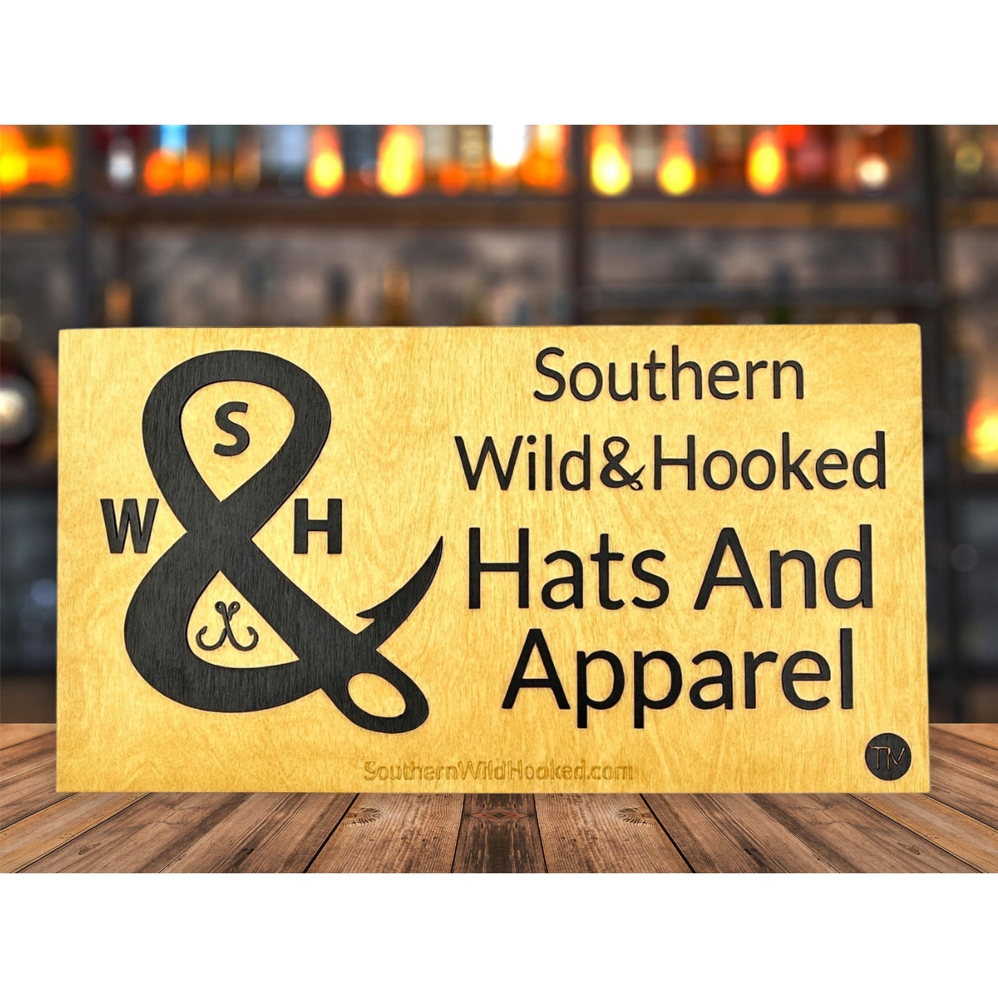 Custom Wooden Business Sign Personalized Store Display Sign Product Stand Sign Rustic Business Logo Plaque