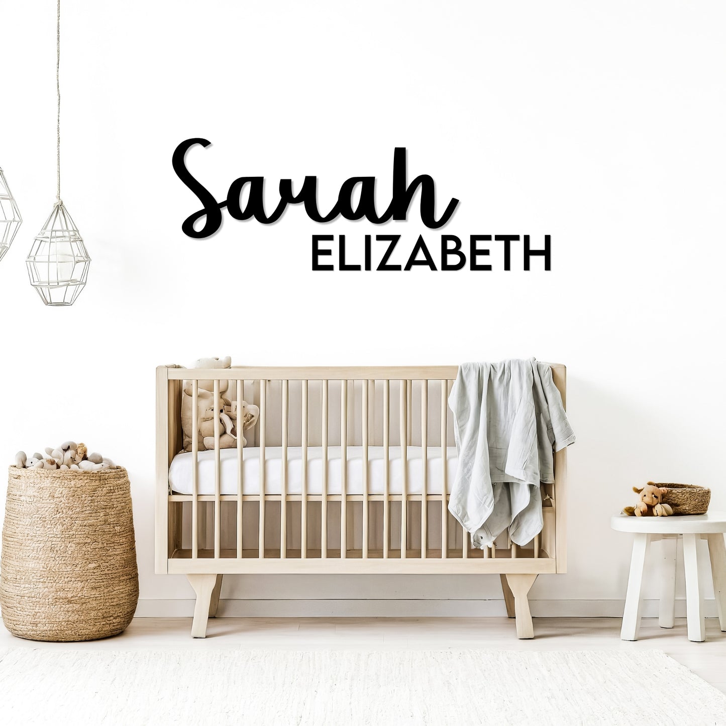 Personalized Wooden Baby Name Sign For Nursery