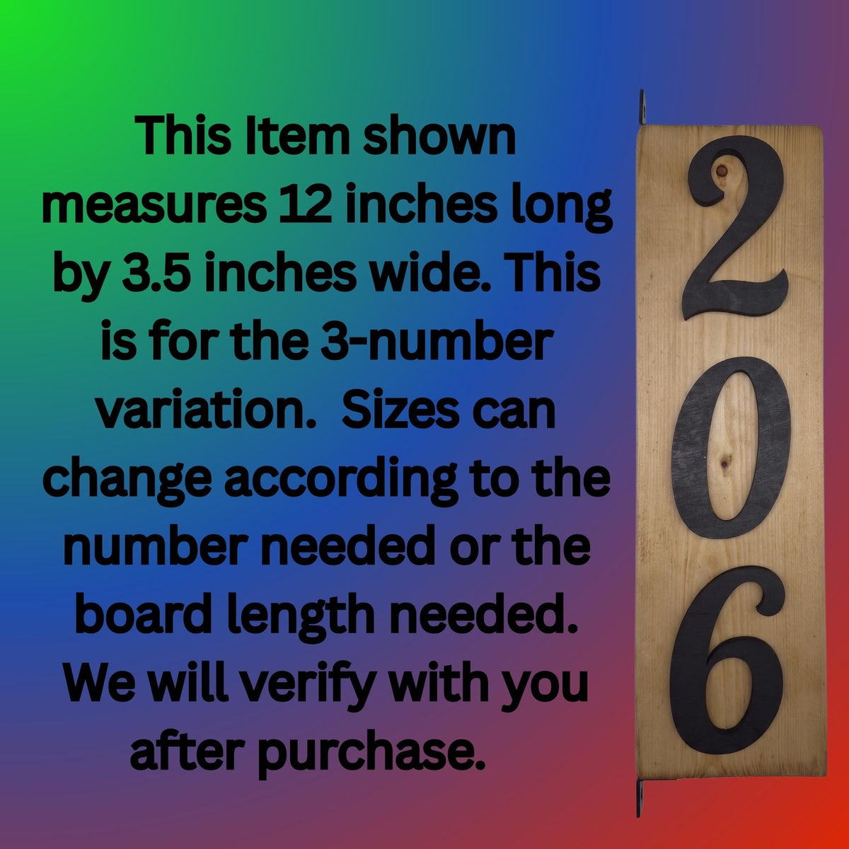 Weather Resistant Custom Wooden House Number Sign Outdoor Address Numbers Plaque Vertical or Horizontal Wood Mailbox Sign Modern Rustic Yard