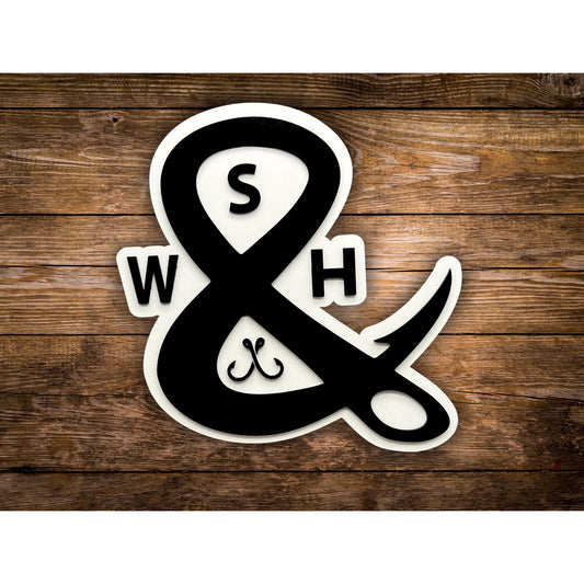 Custom Laser Cut Wood Logo Sign: Rustic Modern Business Decor (13x11.5 inches)
