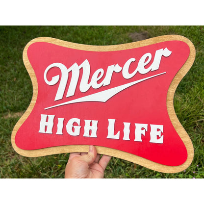 Miller Inspired Wooden Sign Personalized Man Cave Wall Decor Custom Bar Sign Rustic Beer Themed Plaque