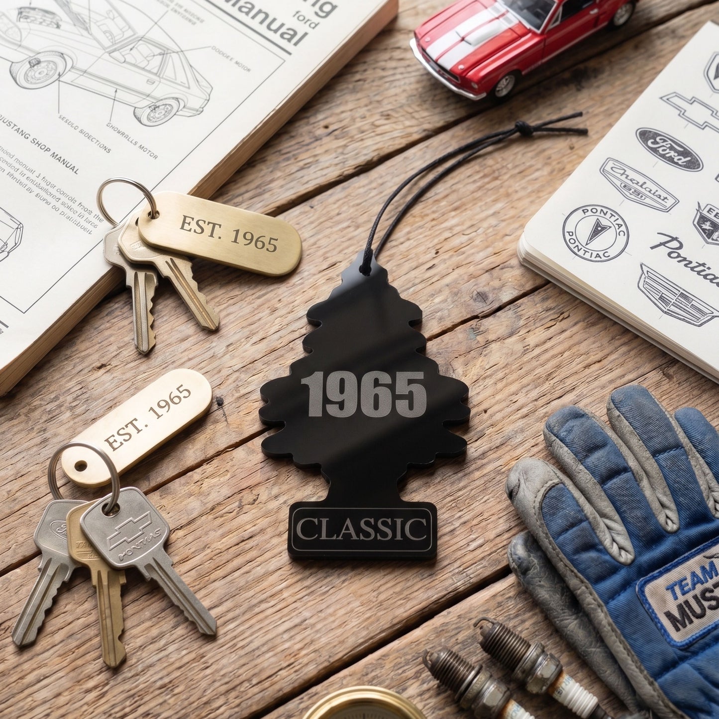 Rearview Mirror Hanging Ornament For Classic Car And Classic Truck Enthusiasts