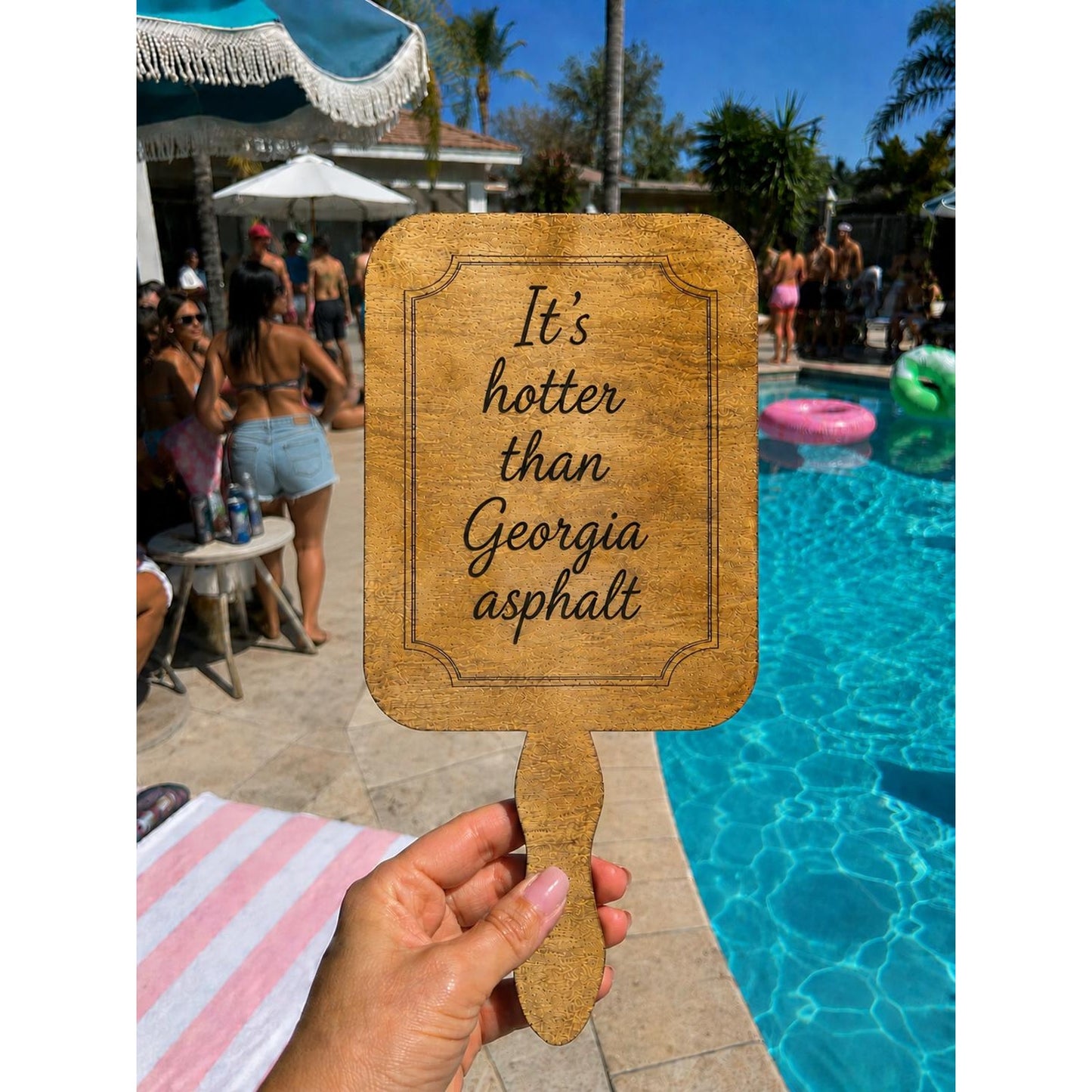 Funny Southern Hand Fan, Southern Saying Fan, Wooden Festival Fan, Country Humor Fan, Pool Party Fan, Summer Gift, Personalized Fan