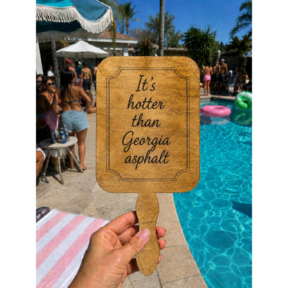 Funny Southern Hand Fan, Southern Saying Fan, Wooden Festival Fan, Country Humor Fan, Pool Party Fan, Summer Gift, Personalized Fan
