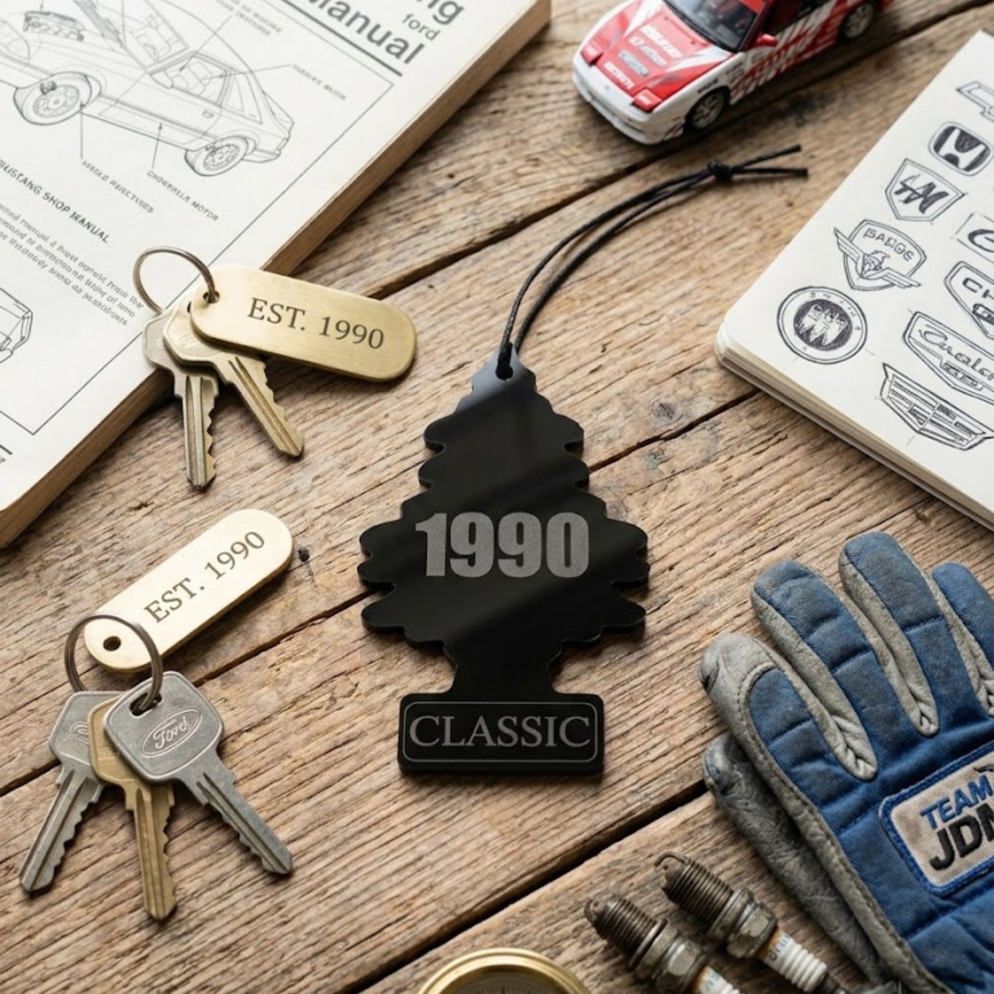 Rearview Mirror Hanging Ornament For Classic Car And Classic Truck Enthusiasts