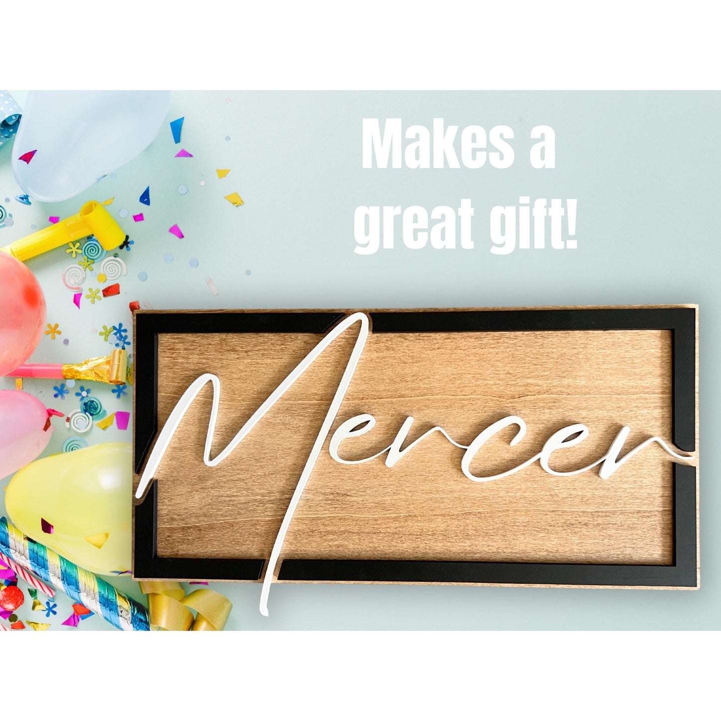 Personalized Wooden Family Name Sign Rustic Last Name Wall Decor Custom Gift