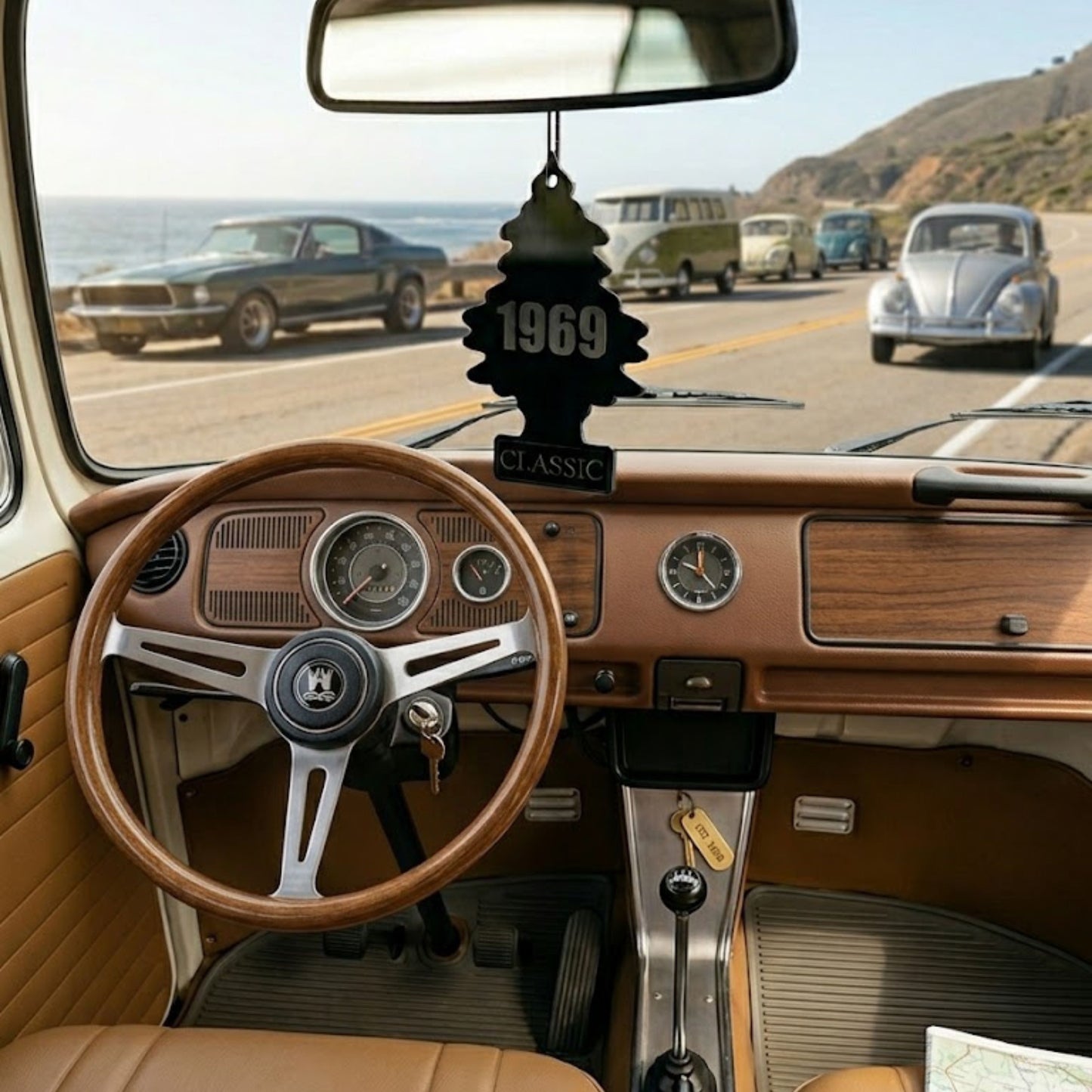 Rearview Mirror Hanging Ornament For Classic Car And Classic Truck Enthusiasts