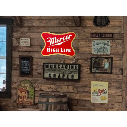 Miller Inspired Wooden Sign Personalized Man Cave Wall Decor Custom Bar Sign Rustic Beer Themed Plaque