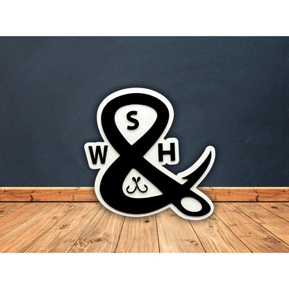 Custom Laser Cut Wood Logo Sign: Rustic Modern Business Decor (13x11.5 inches)