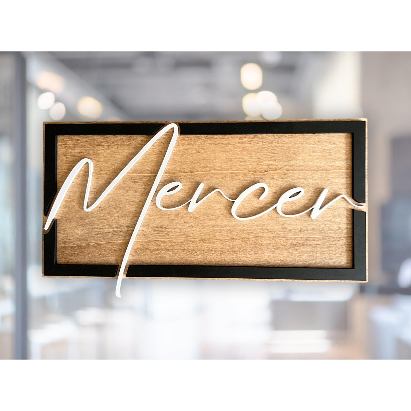 Personalized Wooden Family Name Sign Rustic Last Name Wall Decor Custom Gift