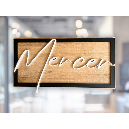 Personalized Wooden Family Name Sign Rustic Last Name Wall Decor Custom Gift