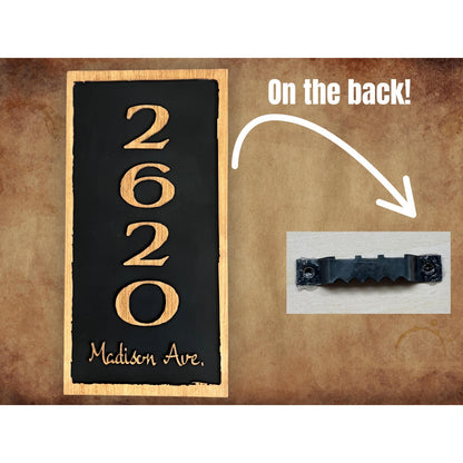 Rustic Wooden House Number Sign Personalized Address Plaque Custom Street Name Outdoor Home Decor Porch Wall