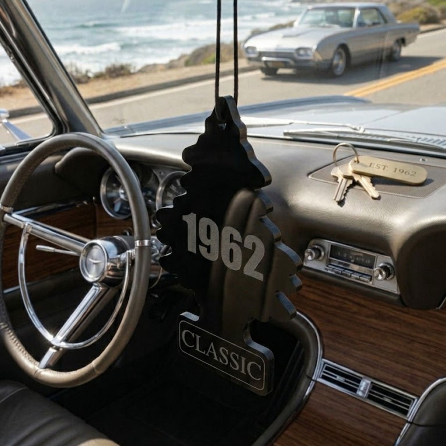 Rearview Mirror Hanging Ornament For Classic Car And Classic Truck Enthusiasts