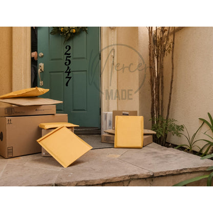 4 Inch Tall House Numbers | 6mm Thick | Paint or Stain Ready Address Numbers