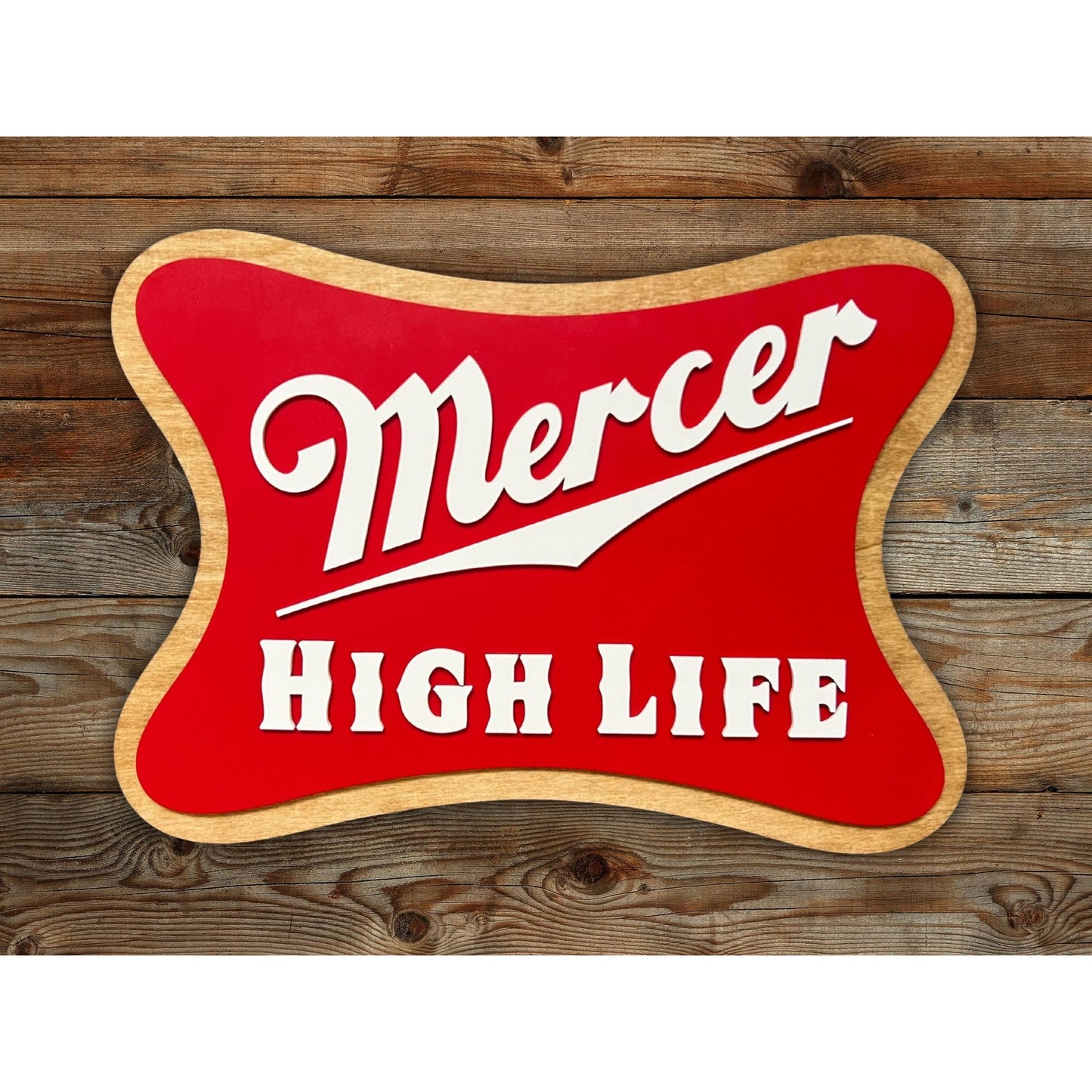 Miller Inspired Wooden Sign Personalized Man Cave Wall Decor Custom Bar Sign Rustic Beer Themed Plaque