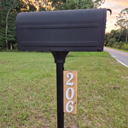Weather Resistant Custom Wooden House Number Sign Outdoor Address Numbers Plaque Vertical or Horizontal Wood Mailbox Sign Modern Rustic Yard