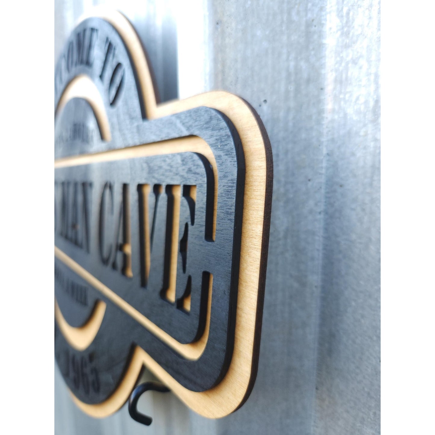 Personalized Man Cave Name Sign | Custom Mancave Last Name Wall Signs