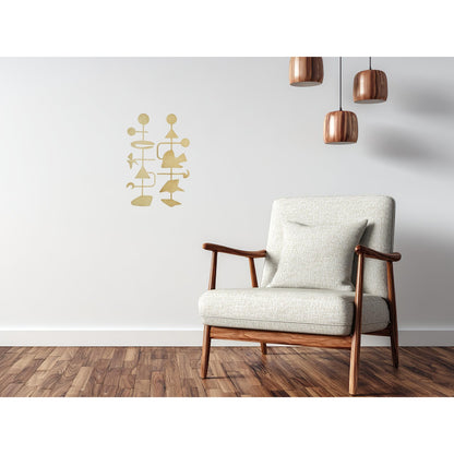 Mid Century Modern Abstract Wall Decor, Geometric Wood Art, Minimalist Stained Design