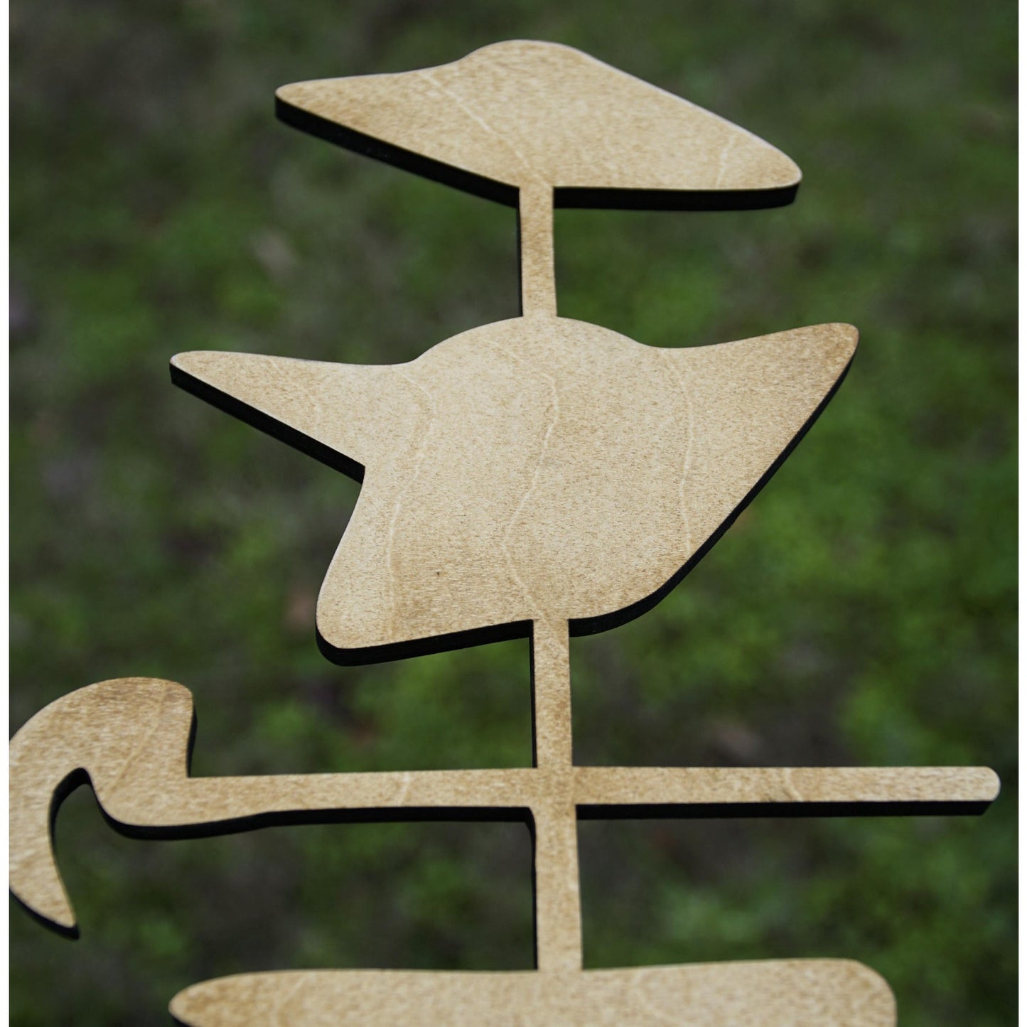 Mid Century Modern Abstract Wall Decor, Geometric Wood Art, Minimalist Stained Design