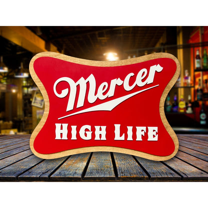 Miller Inspired Wooden Sign Personalized Man Cave Wall Decor Custom Bar Sign Rustic Beer Themed Plaque