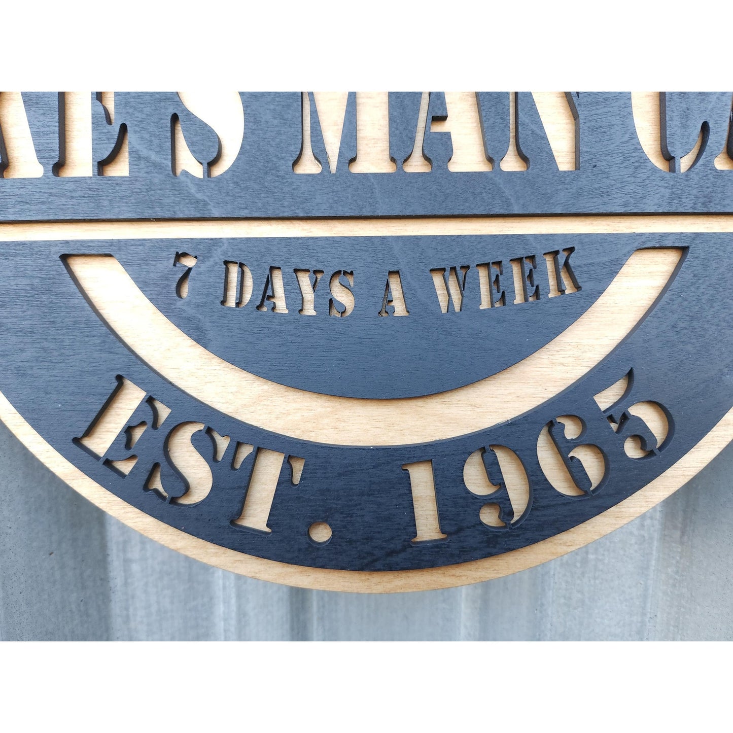 Personalized Man Cave Name Sign | Custom Mancave Last Name Wall Signs