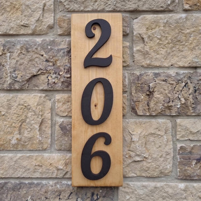 Weather Resistant Custom Wooden House Number Sign Outdoor Address Numbers Plaque Vertical or Horizontal Wood Mailbox Sign Modern Rustic Yard