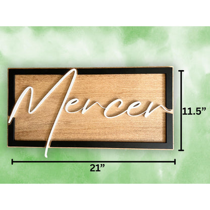 Personalized Wooden Family Name Sign Rustic Last Name Wall Decor Custom Gift
