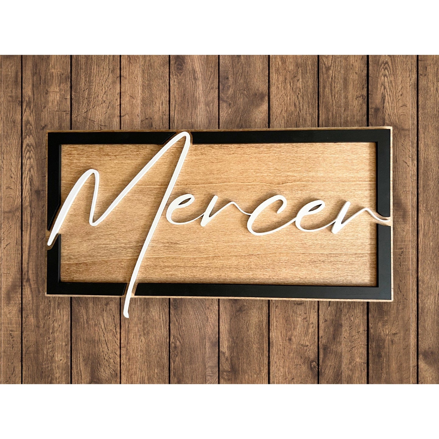Personalized Wooden Family Name Sign Rustic Last Name Wall Decor Custom Gift