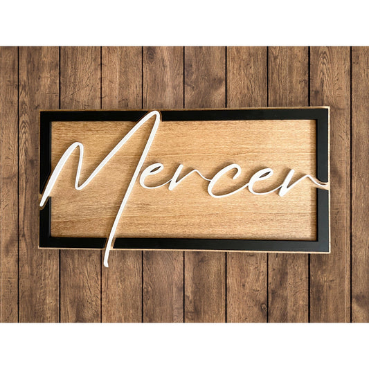 Personalized Wooden Family Name Sign Rustic Last Name Wall Decor Custom Gift