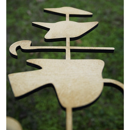 Mid Century Modern Abstract Wall Decor, Geometric Wood Art, Minimalist Stained Design