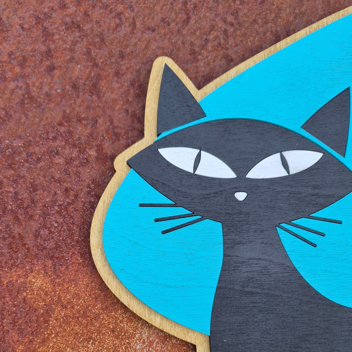 Wholesale Mid Century Modern Atomic Black Cat Wall Art