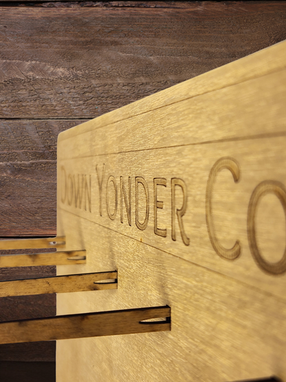 Retail Display for Wholesale Wooden Southern Slang Keychains