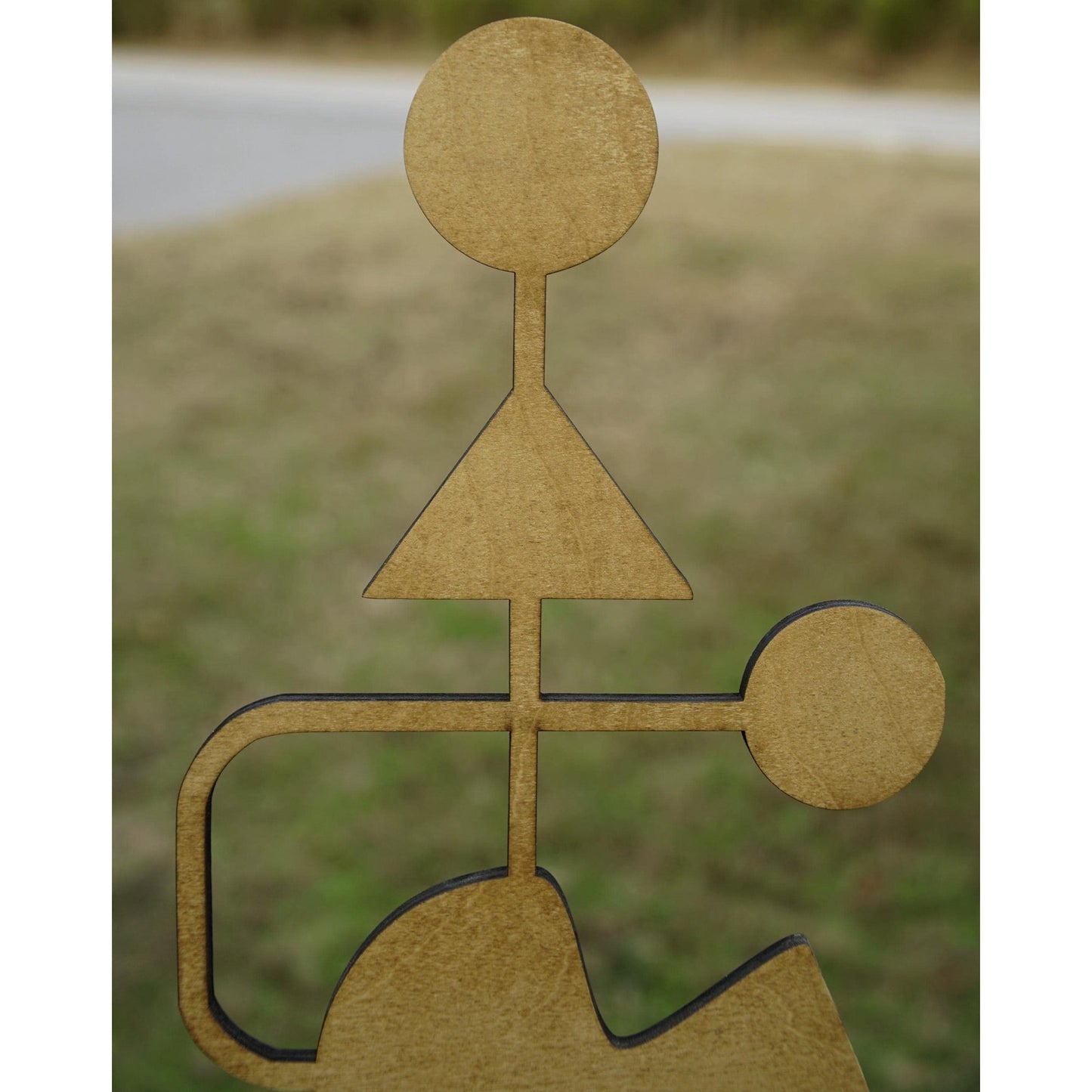 Mid Century Modern Abstract Wall Decor, Geometric Wood Art, Minimalist Stained Design