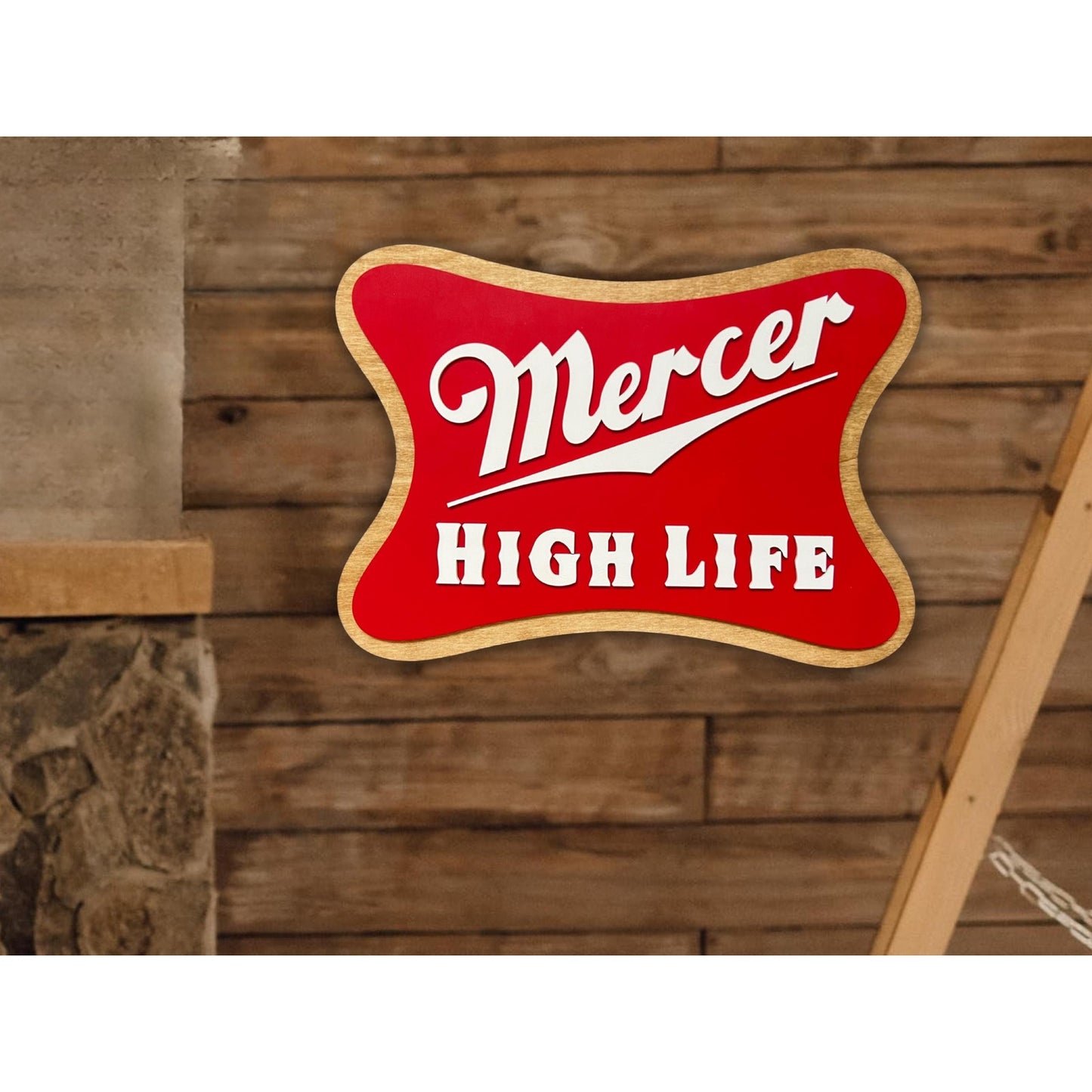 Miller Inspired Wooden Sign Personalized Man Cave Wall Decor Custom Bar Sign Rustic Beer Themed Plaque