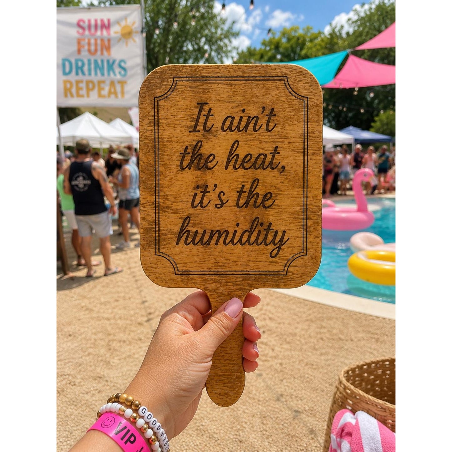 Funny Southern Hand Fan, Southern Saying Fan, Wooden Festival Fan, Country Humor Fan, Pool Party Fan, Summer Gift, Personalized Fan