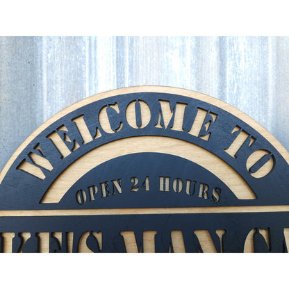 Personalized Man Cave Name Sign | Custom Mancave Last Name Wall Signs