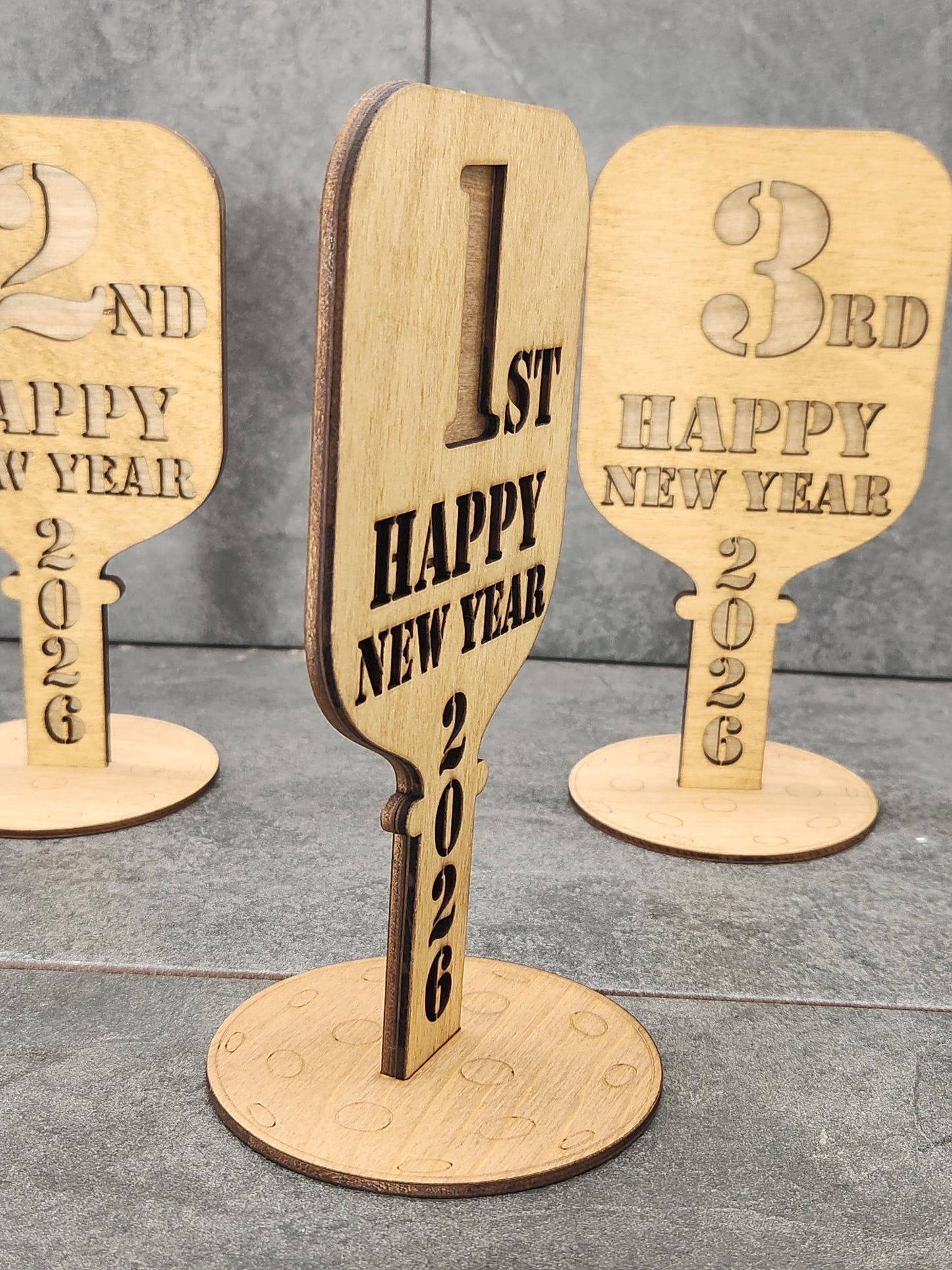 Wholesale Wooden Pickleball Tournament Trophies for 1st, 2nd, and 3rd place - Trophy & Awards for Pickle Ball Players
