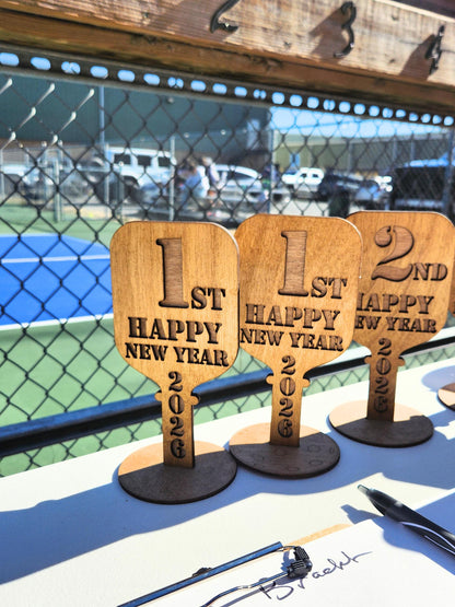 Wholesale Wooden Pickleball Tournament Trophies for 1st, 2nd, and 3rd place - Trophy & Awards for Pickle Ball Players