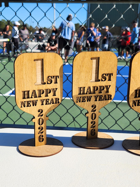 Wooden Pickleball Tournament Trophies for 1st, 2nd, and 3rd place - Trophy & Awards for Pickle Ball Players