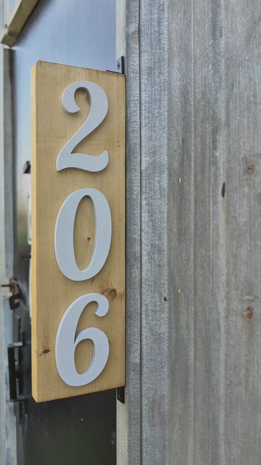 Weather Resistant Custom Wooden House Number Sign Outdoor Address Numbers Plaque Vertical or Horizontal Wood Mailbox Sign Modern Rustic Yard
