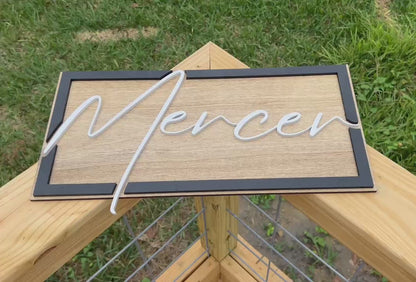 Personalized Wooden Family Name Sign Rustic Last Name Wall Decor Custom Gift