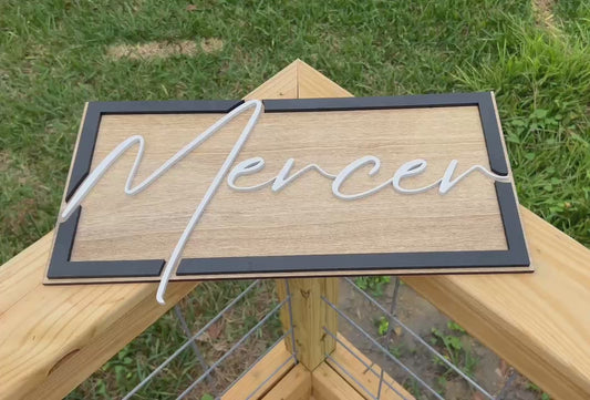 Personalized Wooden Family Name Sign Rustic Last Name Wall Decor Custom Gift