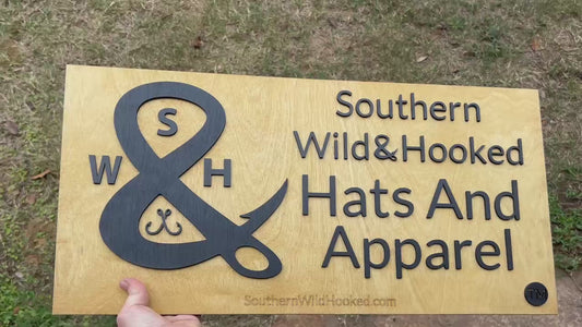 Custom Wooden Business Sign Personalized Store Display Sign Product Stand Sign Rustic Business Logo Plaque